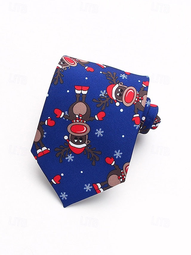 Tree Tie Polyester Santa Men's – Christmas and Fun Silk