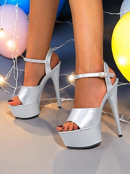 for Patent Leather Peep Red - Toe Platform Sandals Women