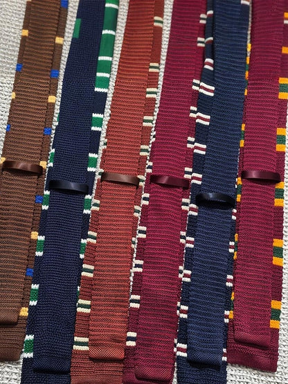 Tie Stylish - Woven Men's Knit Neck Stripe Christmas