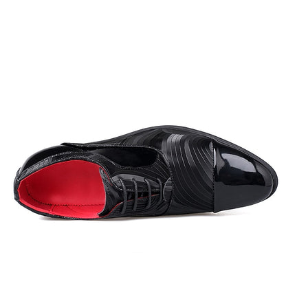 Stylish Lace-Up Formal – Shoes Men's Leather Patent