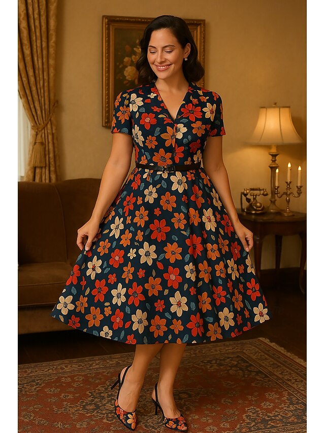 – Floral Pointed Heels Toe Slingback Women's High Elegant