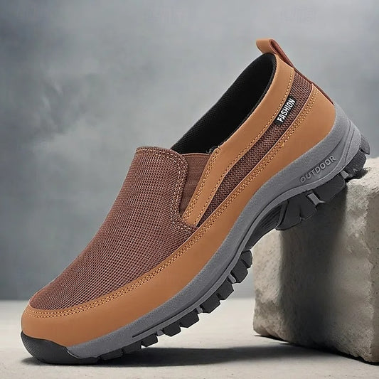Wholesale SampleMen's Breathable Mesh Slip-on Sneakers with Rubber Sole -
