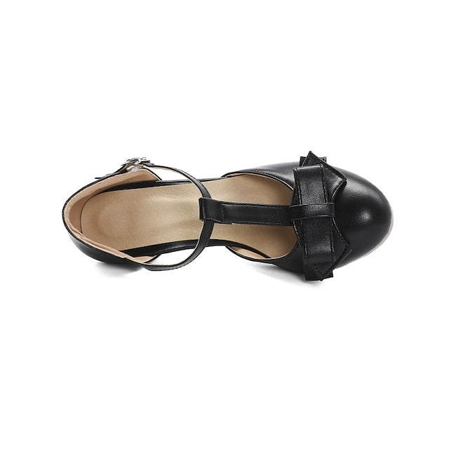 T-Strap Vintage 1950s with – Mint Chunky Bow Green Retro Heels