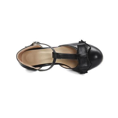 T-Strap Vintage 1950s with – Mint Chunky Bow Green Retro Heels