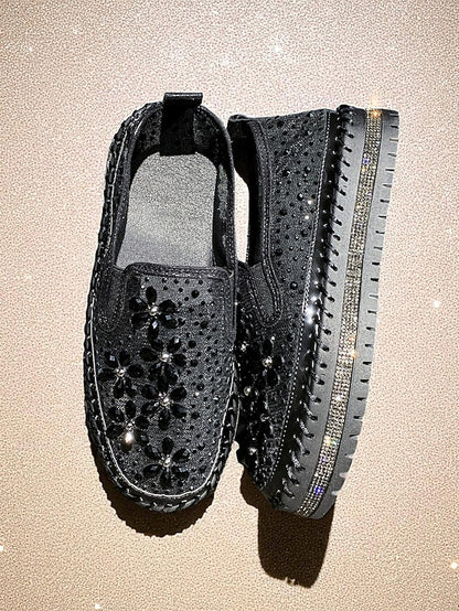 Slip-On Mesh Sneakers Rhinestone with Embellished Women's