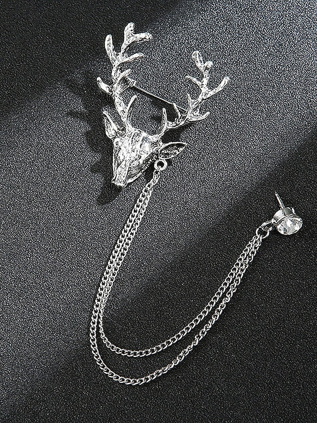 with Deer Brooch Christmas Lapel Men's Pin