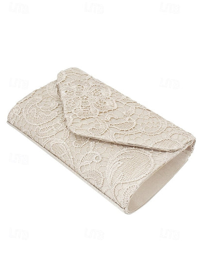 Women's Chain Clutch Evening Strap Bag with Lace