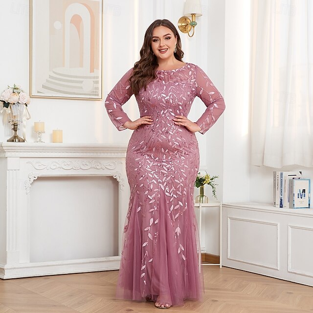 Dress Gown Trumpet Mermaid Evening Floor Formal Sparkle /