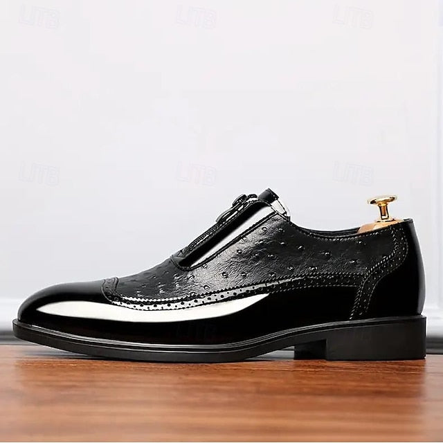 Black Tan and Shoes Colorblock Men's with Patent Formal
