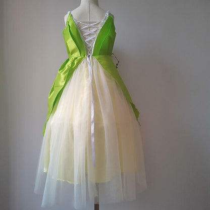 Theme Fairytale Dress Tinker Bell Girl Flower Tiana Princess