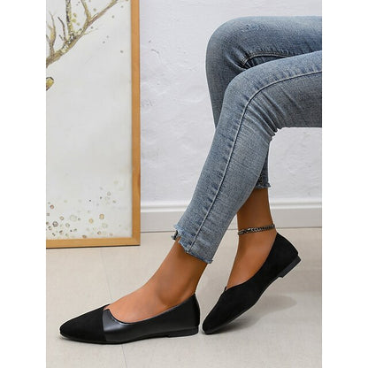 Women's Pointed – Toe Slip-On Elegant Flats Two-Tone