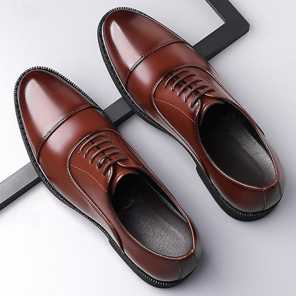 Cap-Toe Dress – Shoes Design Oxford Brown Classic Men's