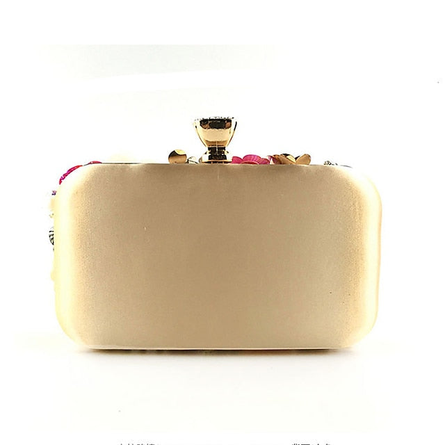 Embellished Floral – 3D Women's Clutch Evening Flower