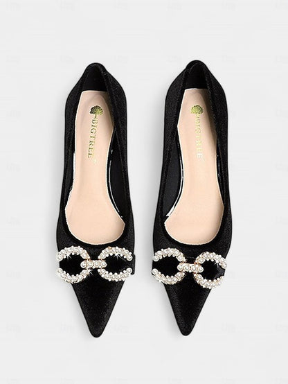 - Pumps Burgundy Kitten Pearl with Heel Bow Women's Velvet