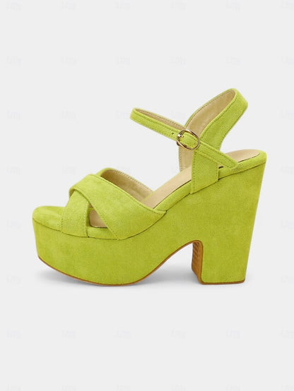 Strap Hot Sandals Platform Suede Women's - Pink Ankle with