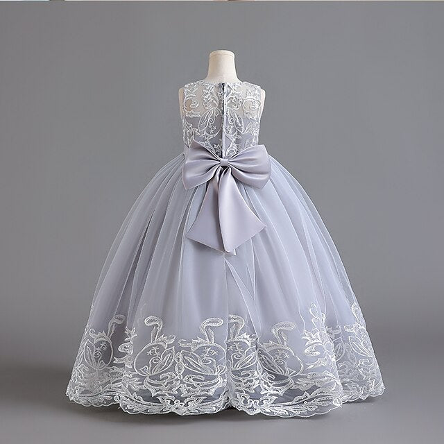 Dress Wedding Flower Sleeveless Christening Girls' Kids