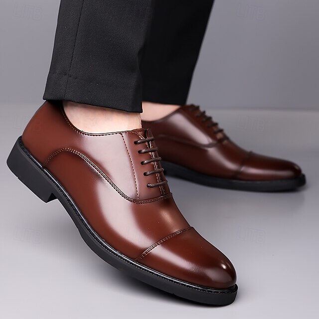 Cap-Toe Dress – Shoes Design Oxford Brown Classic Men's