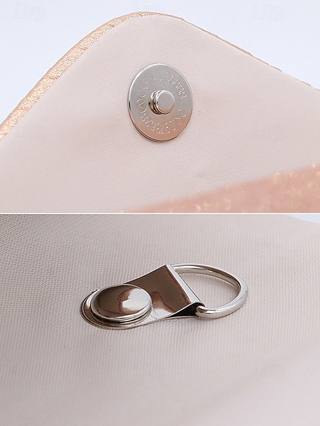 Champagne Bag Design – Clutch Pleated with Glitter Evening