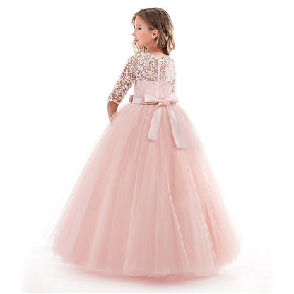 Girl 3-13 Lace Prom Dress Kids Princess Flower Years