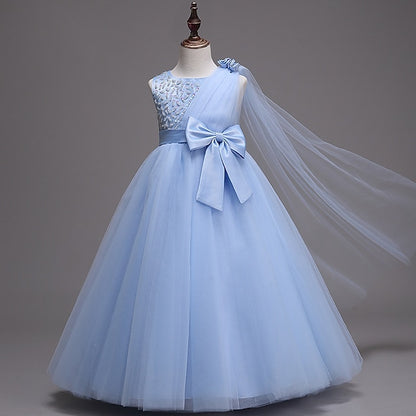 Colored Kids Girls' Solid Dress Flower Girl
