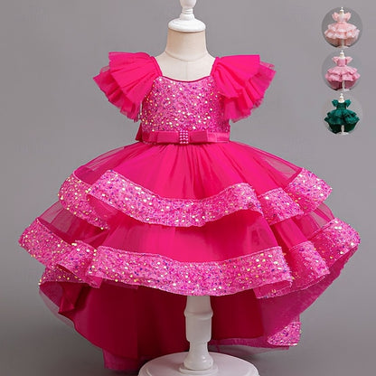 Special Sleeveless Sequin Party Dress Girls' Kids Wedding