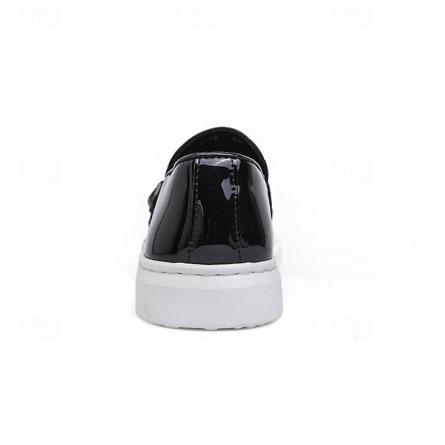 Men's White Monk Strap Slip-On Loafers – Elegant Casual