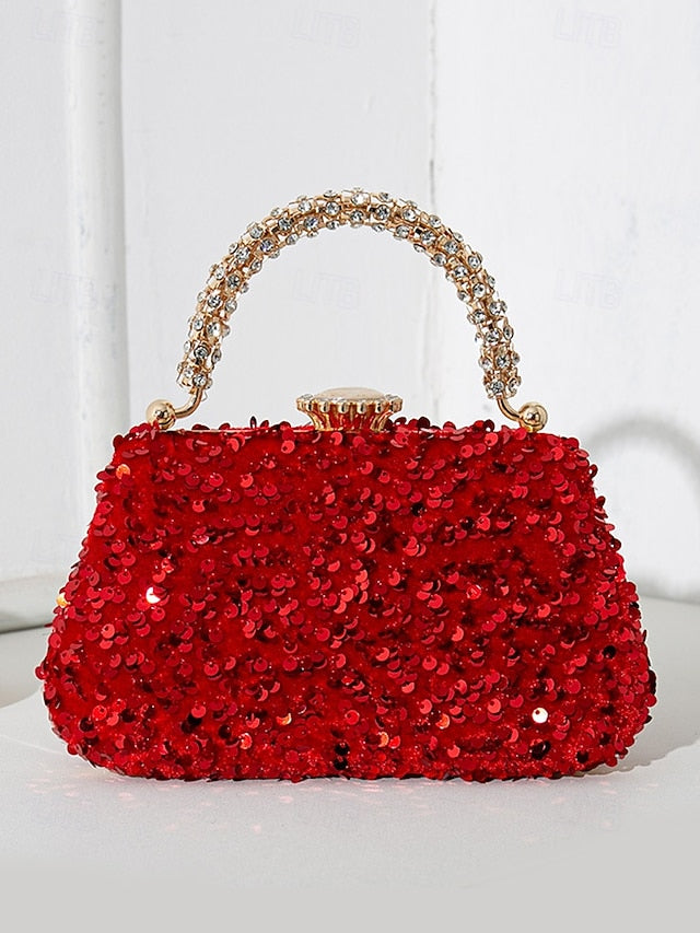 – Women's Bag Evening Embellished Sequin Vintage Clutch