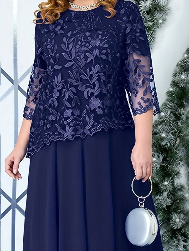 of Size Plus Dress Bride A-Line Mother Elegant Curve the