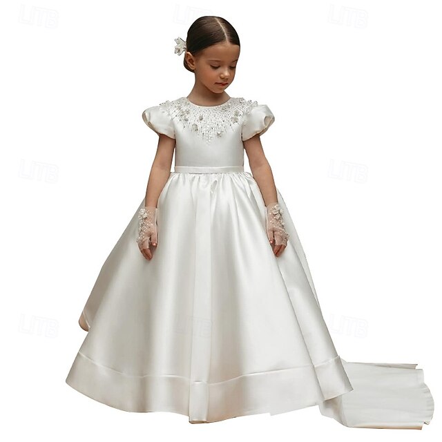 Girls' Girl Communion Flower Party First Dress