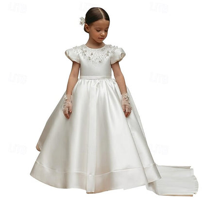 Girls' Girl Communion Flower Party First Dress