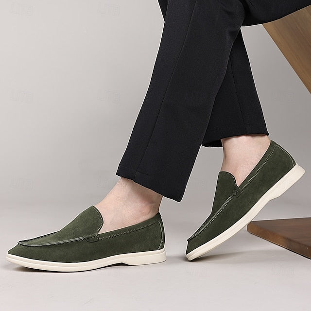 Slip-On Men's Loafers Casual Breathable Faux Blue – Light