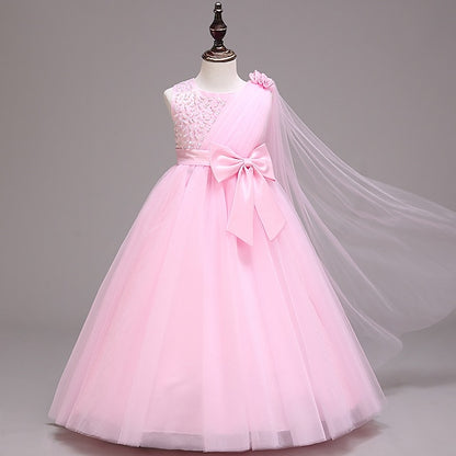 Colored Kids Girls' Solid Dress Flower Girl