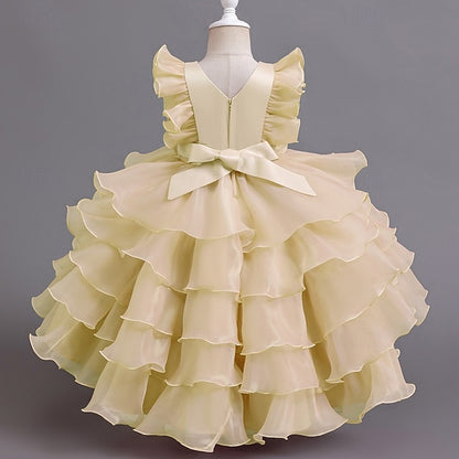 Girls' Dress Asymmetrical Floral Kids Party