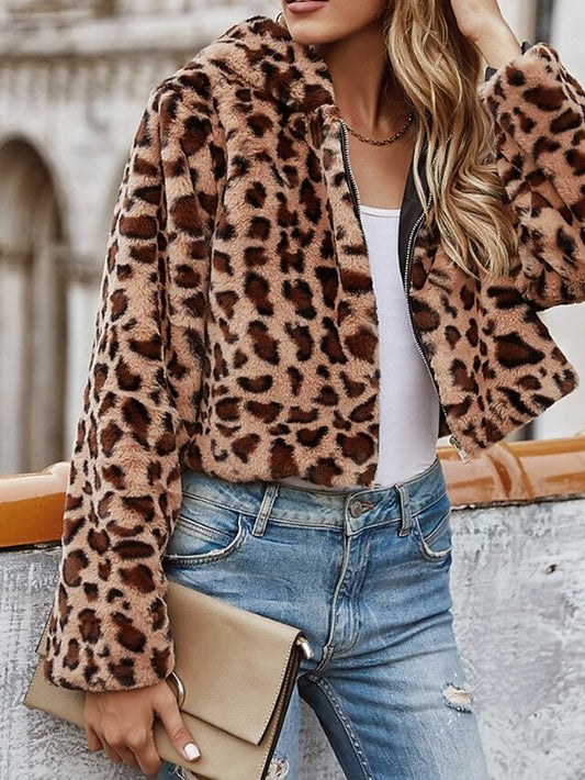 Warm Coat Jacket Women's Comfortable Fur Faux Hoodie