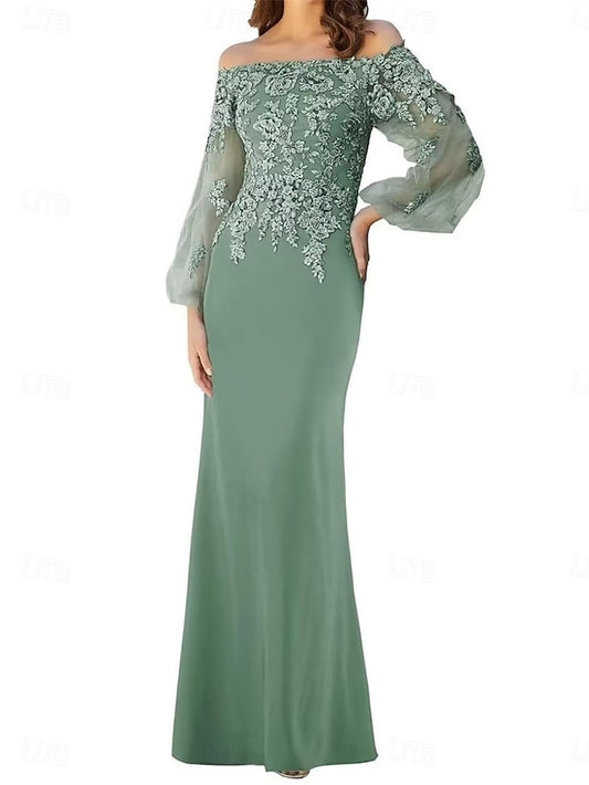 Dress Bride Mother Elegant Trumpet Off Mermaid / of Shoulder the
