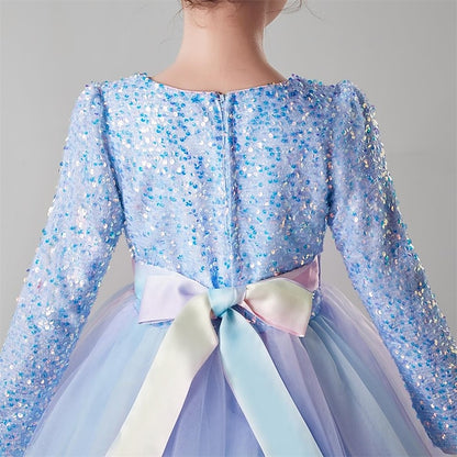 Girls' Dress Girl Kids Party Color Solid Flower