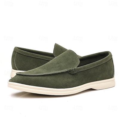 Slip-On Men's Loafers Casual Breathable Faux Blue – Light