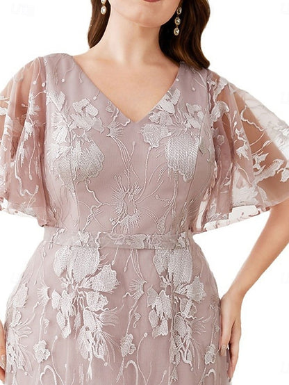 Mother Size Elegant V Plus Neck the Bride Dress of Curve