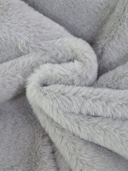 Coat Fleece Pocket Faux Breathable Women's Warm Fur Lined