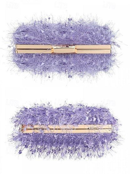 Chain Women's with Clutch Strap Feathered Chic Evening