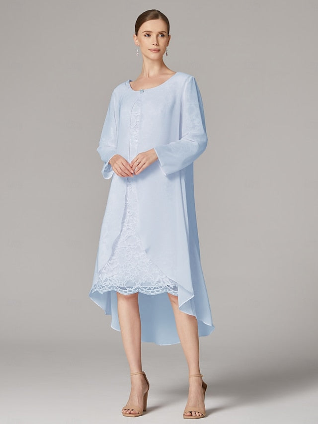 Piece of Beach Mother A-Line the Bride Wedding Suit Two Dress