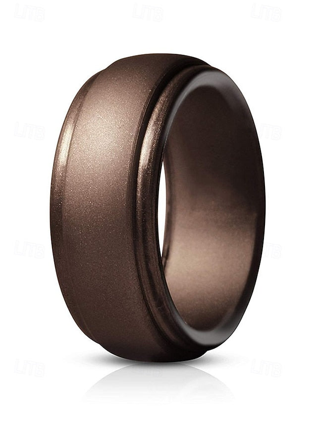 Ring Men Matte Silicone for Black Durable Comfortable –