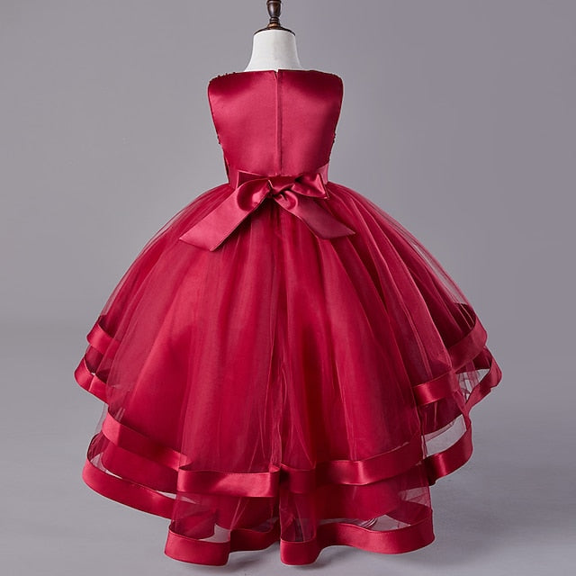 Party Sequin Wedding Kids Festival Girls' Sleeveless Dress