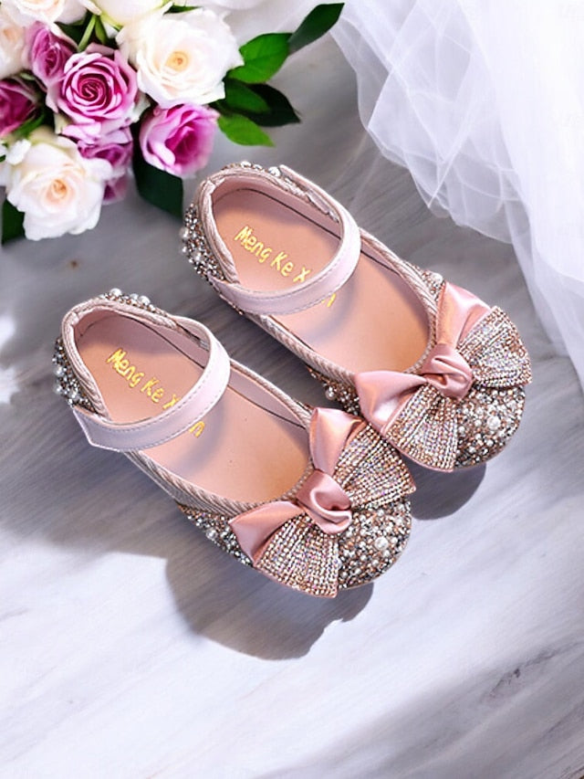 Glitter – Bow Sparkly Rhinestone Mary Jane Girls' Shoes