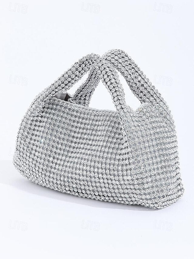 Women's Silver – Sparkling Rhinestone Handbag Evening