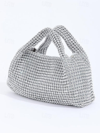 Women's Silver – Sparkling Rhinestone Handbag Evening