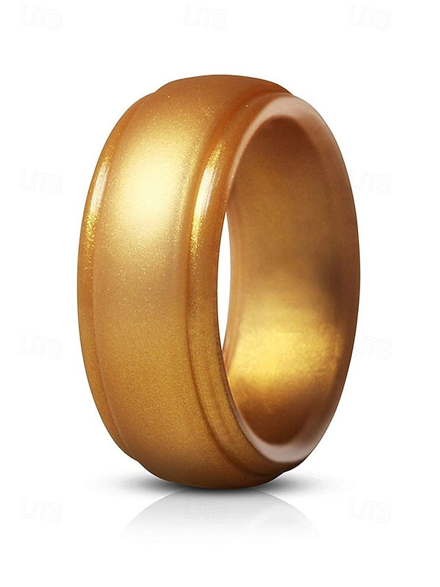 Ring Men Matte Silicone for Black Durable Comfortable –