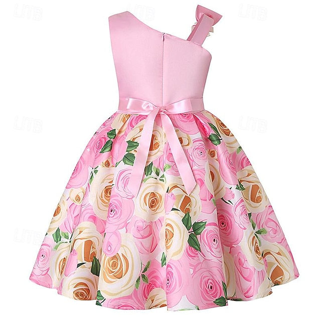 Sleeveless Summer Dress Girls' Easter 3D Party Flower