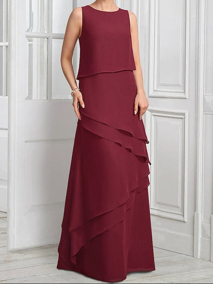 Piece Formal Elegant Mother Dress the A-Line of Suit Two Bride