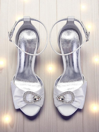 with High Sandals Rhinestone Heel Satin Women's Purple